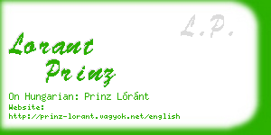 lorant prinz business card